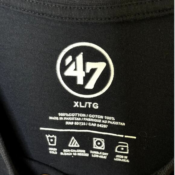 47 BRAND MENS BLACK/RED/WHITE ATLANTA FALCONS LONG SLEEVE T-SHIRT SIZE XL - Picture 4 of 8